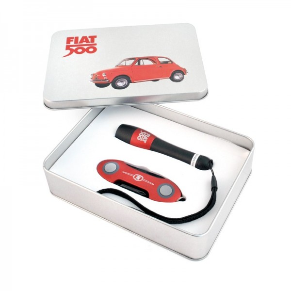 set couteau lampe rouge