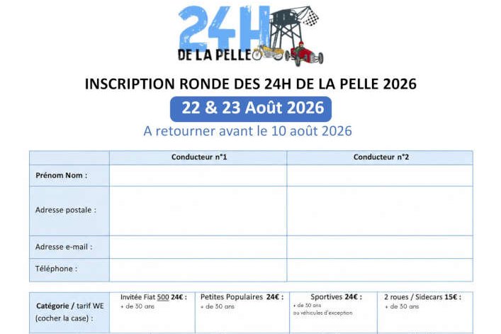 Inscription 2026 © FIAT 500 et dérivés CLUB DE FRANCE <strong>Inscription 2026</strong><small>© FIAT 500 et dérivés CLUB DE FRANCE</small>