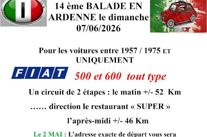 Invitation 2026 © FIAT 500 et dérivés CLUB DE FRANCE <strong>Invitation 2026</strong><small>© FIAT 500 et dérivés CLUB DE FRANCE</small>