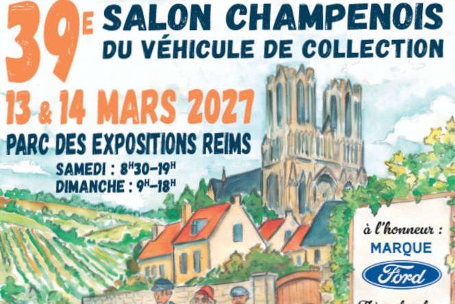 Affiche Reims 2027 © FIAT 500 et dérivés CLUB DE FRANCE <strong>Affiche Reims 2027</strong><small>© FIAT 500 et dérivés CLUB DE FRANCE</small>