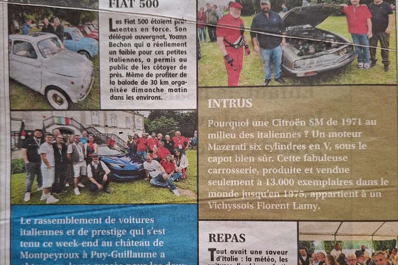 <strong>Article La Montagne</strong><small>© FIAT 500 et dérivés CLUB DE FRANCE</small>